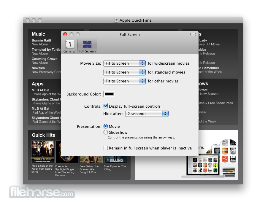 Latest version of quicktime player for mac